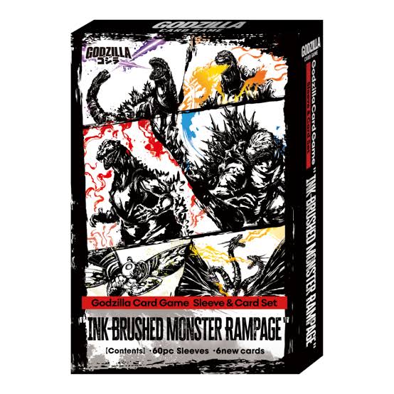 Godzilla Trading Card Game Ink-Brushed Monster Rampage Sleeve & Card Set GZCGE-SCS01 [6 Cards & 60 Sleeves]